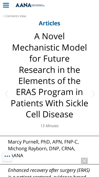 AANA Journal iPhone screenshot 4 - Medical app