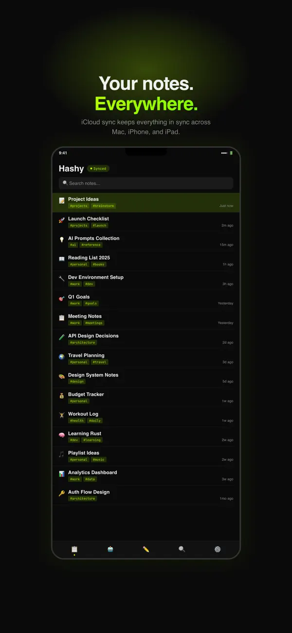 Screenshot #1 pour Hashy - AI Markdown Editor