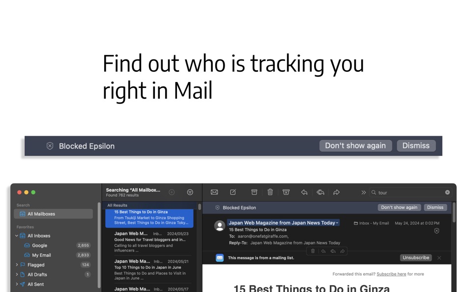 #2. MailTrackerBlocker for Mail (macOS) 由: One Fat Giraffe