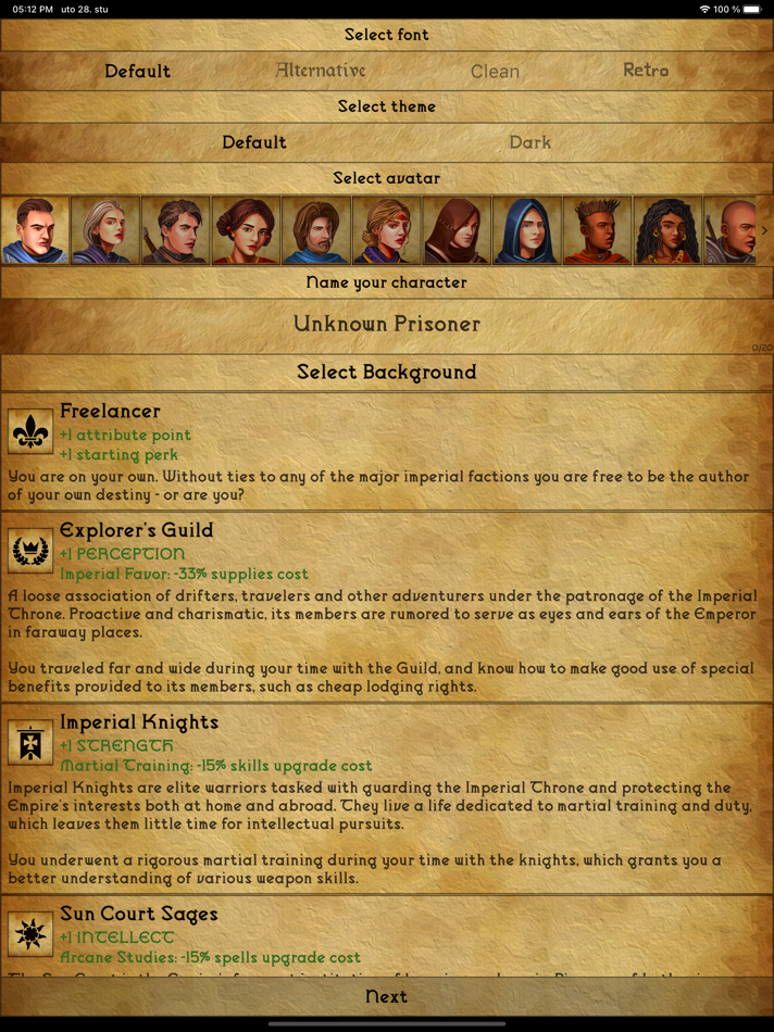 #6. Grim Tides - Old School RPG (iOS) De: Monomyth d.o.o.
