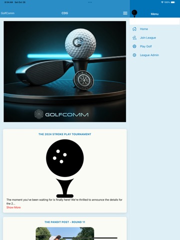 golfcomm iPad screenshot