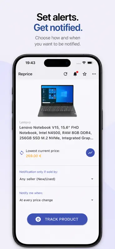 Suivi des prix · Reprice screenshot 4 of 5