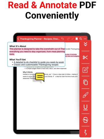 PDF Reader, Editor & Scanner + iPad screenshot