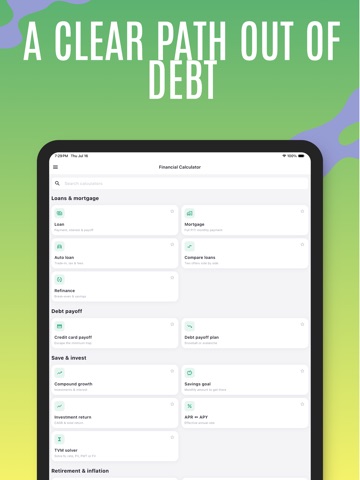 Financial Calculator: Planner iPad screenshot