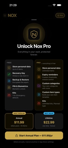 Nox - Personal Data Vault Screenshot 6 of 6