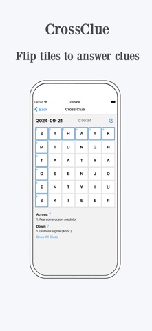 Cross Clue: Daily Word Puzzles iPhone screenshot