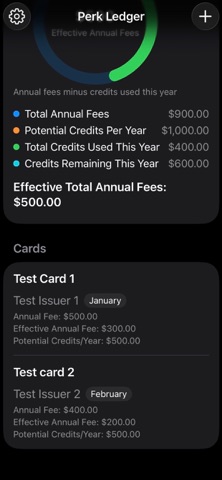 Perk Ledger screenshot