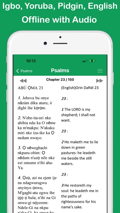 Yoruba Igbo & English Bible Screenshot
