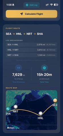 Flight Distances Calculator Screenshot 2 of 10
