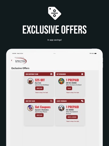 Spectra Auto Services iPad screenshot