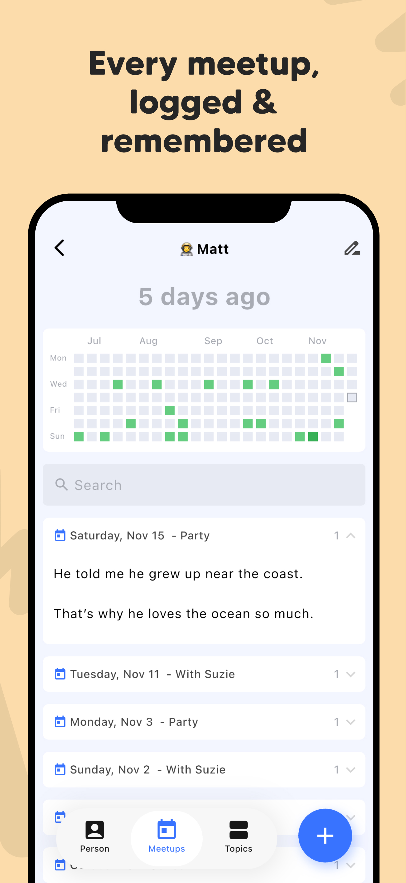 Friendo - Friend Notes & Plan screenshot 3