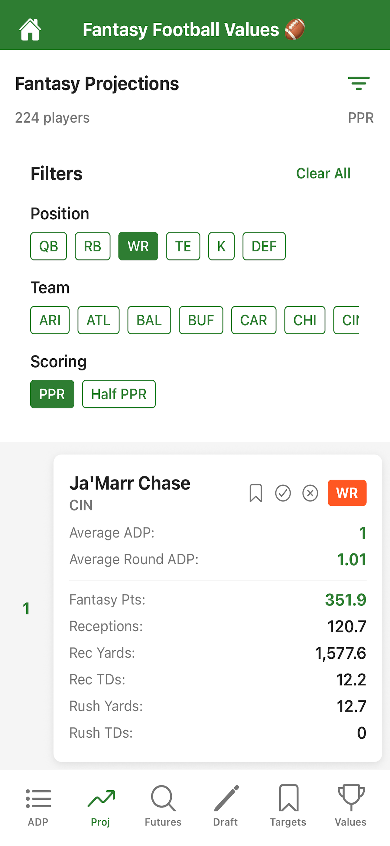 Fantasy Football Values screenshot 5