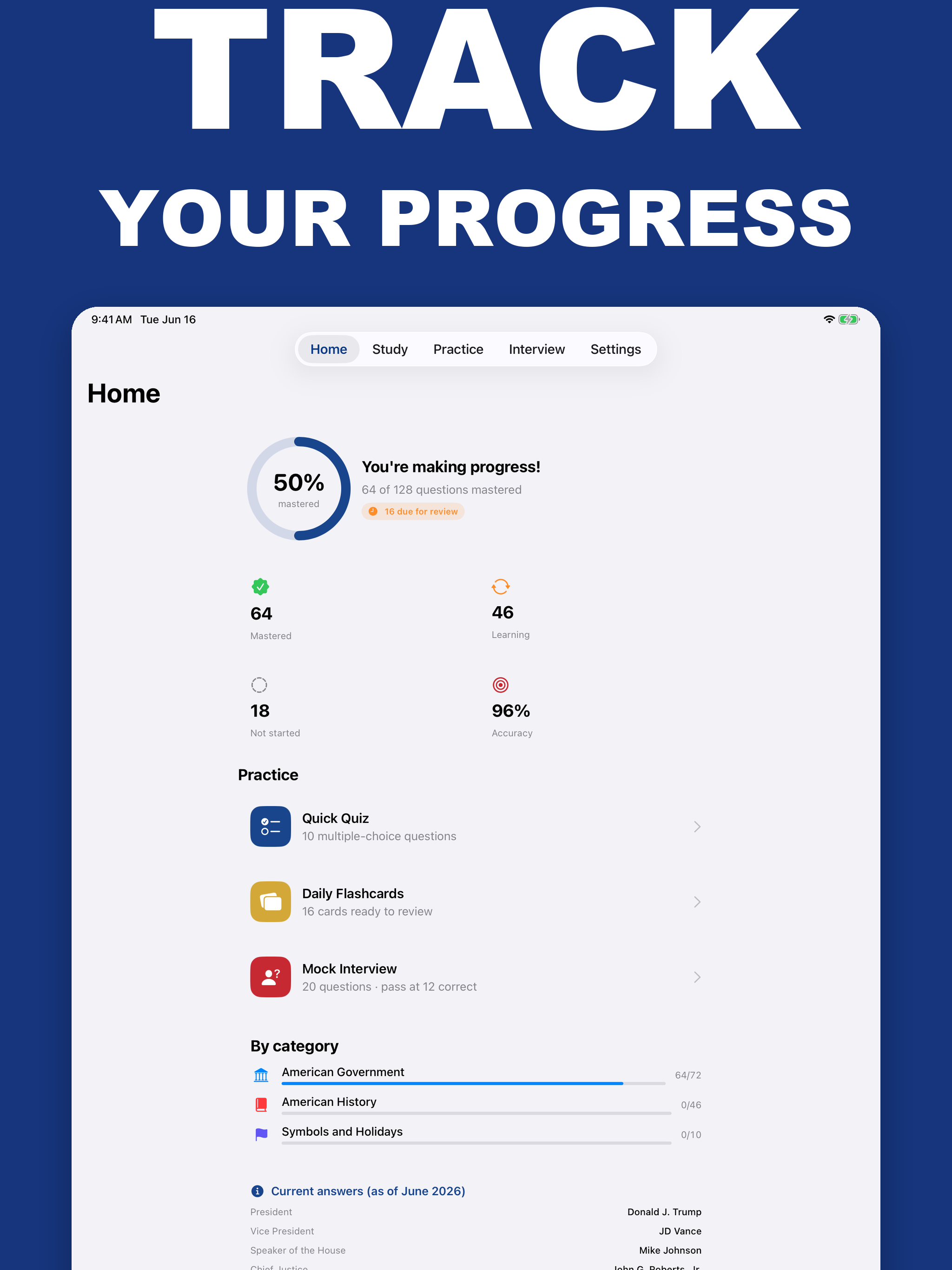 US Citizenship Test: prep screenshot 7