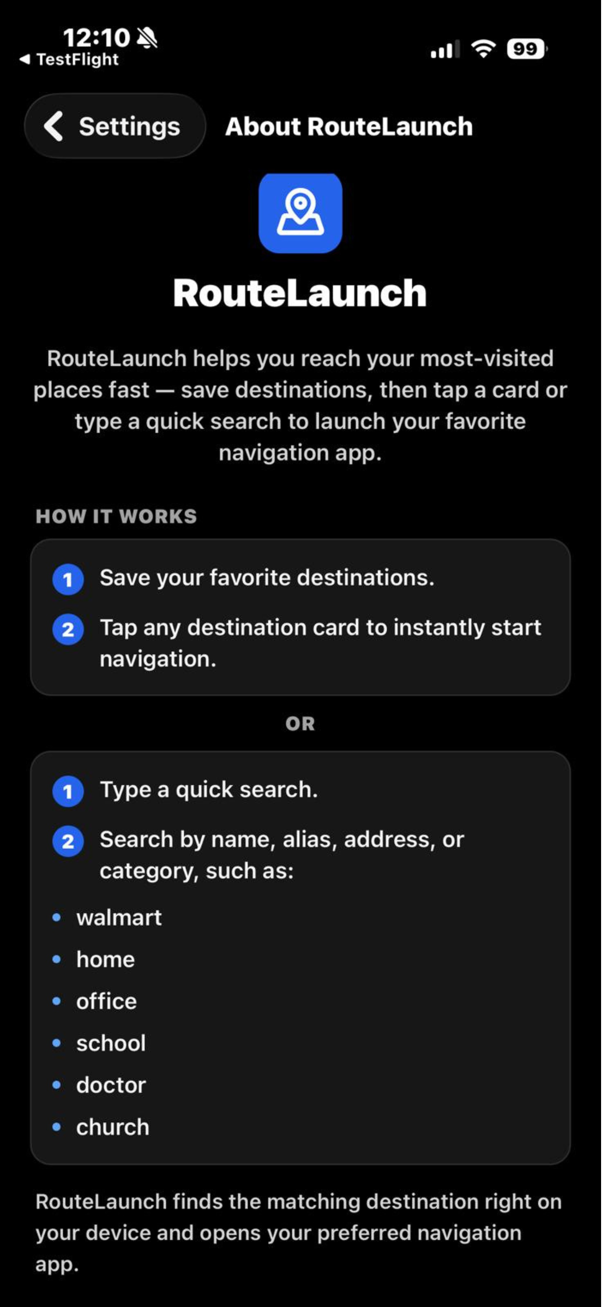 RouteLaunch screenshot 6