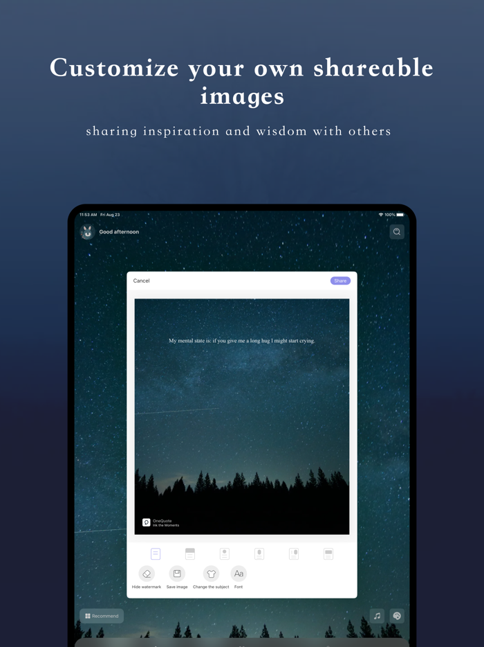 OneQuote -Wisdom  Affirmation
