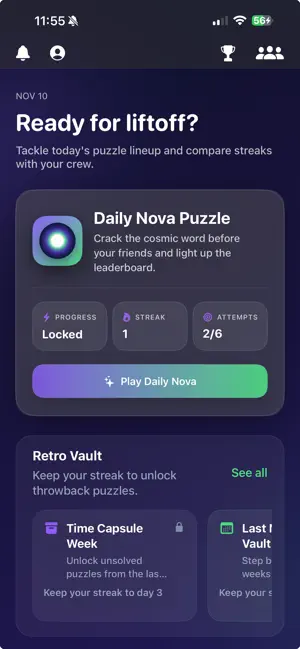 Nova - Daily Word Puzzle screenshot 2