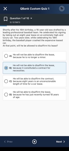 Kaplan Bar Review iPhone screenshot