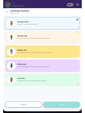 Linguroo iPad screenshot