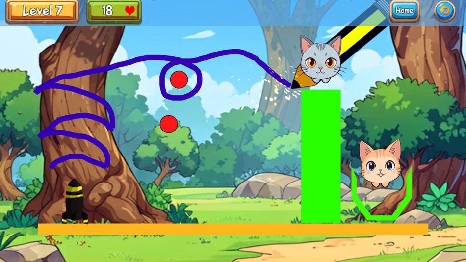 #2. Draw to Save The Cat (iOS) By: Eventronic Systems, SL