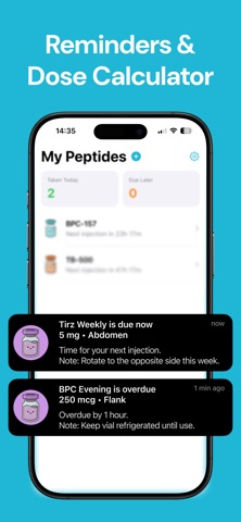 Peptide Tracker: Cycle Screenshot 3 of 3