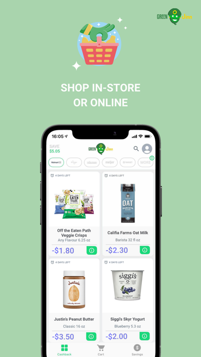GreenJinn Cashback App Screenshot