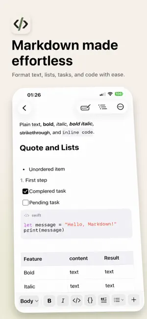 Diple - Markdown Notes screenshot 2