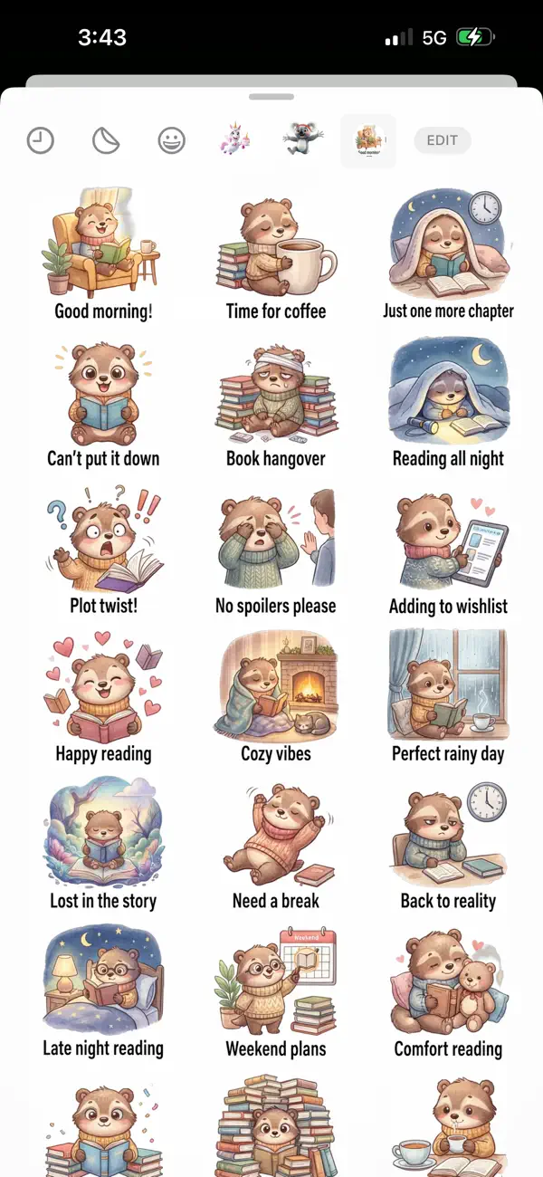Screenshot #1 pour Cozy Reading Corner Stickers