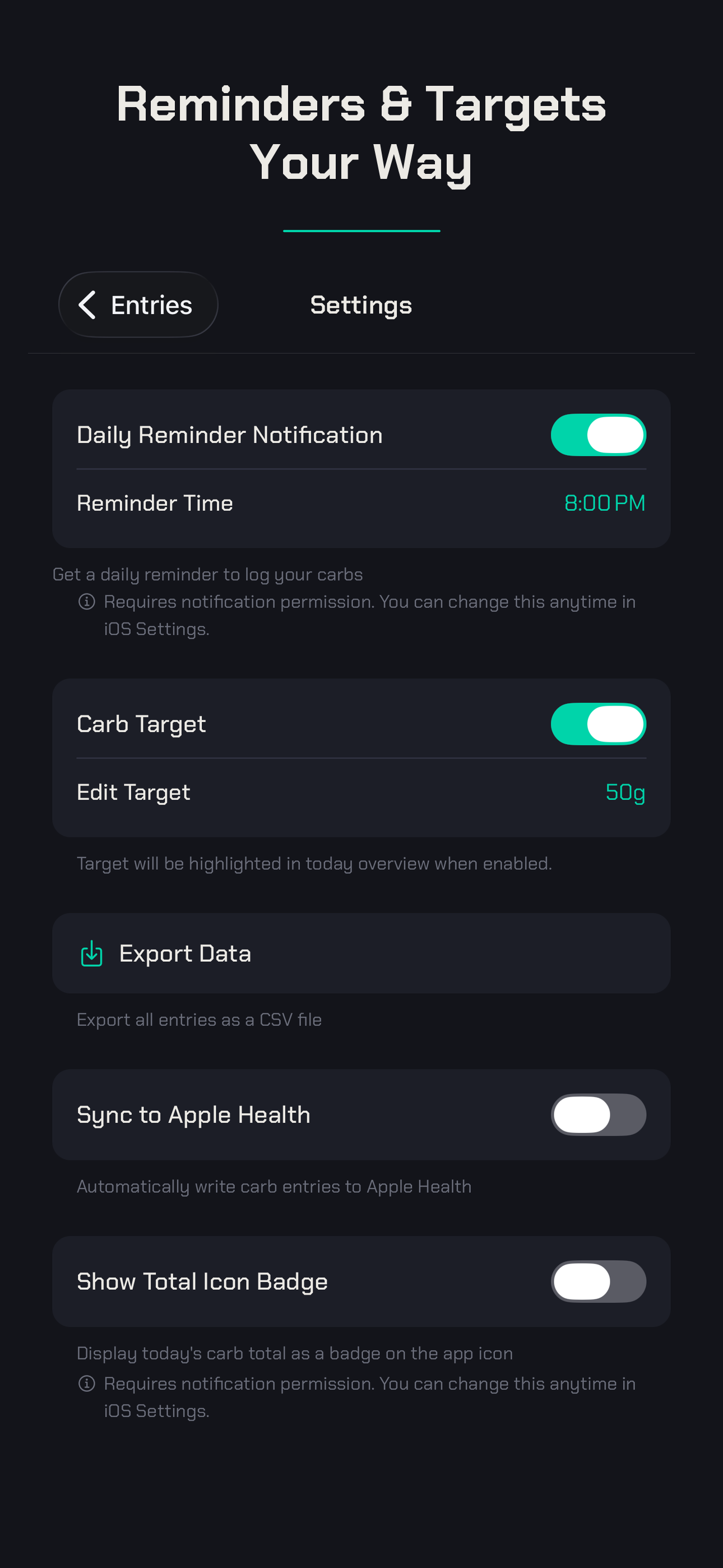 Quick Carb - Carb Counter screenshot 10
