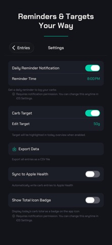 Quick Carb - Carb Counter Screenshot 10 of 10
