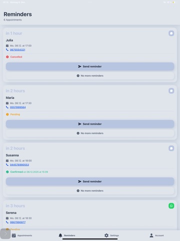 Tamea: Appointment Booking iPad screenshot