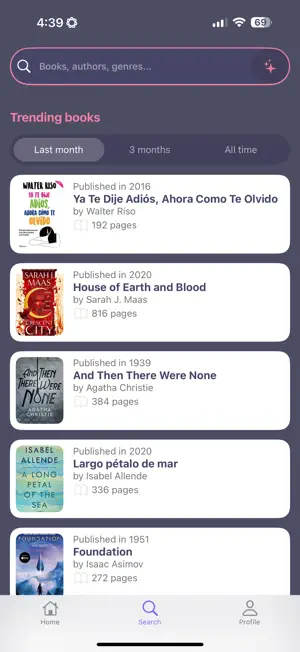 Biblionerd - Book tracking app screenshot 2