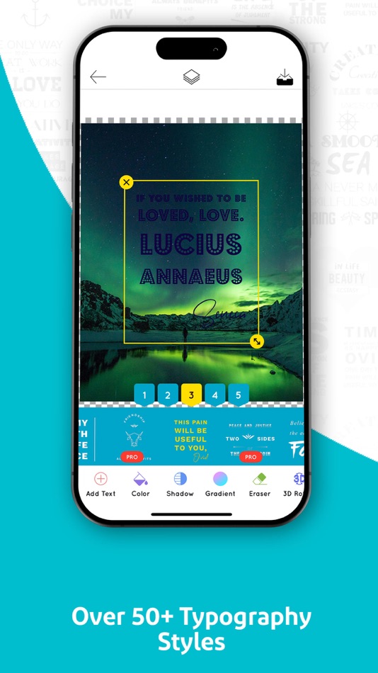 #1. Typographic: Add Text On Photo (iOS) Podle: Gwyn Play Private Limited