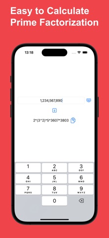 PFD Calc - Prime Factorization Screenshot 1 of 2