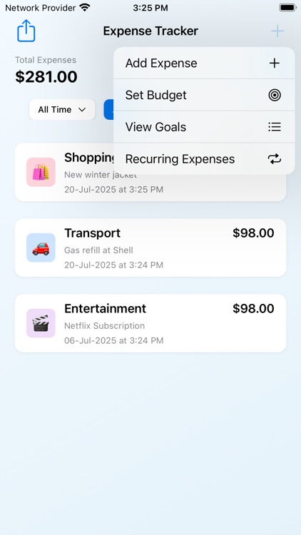 Daily Expense Tracking