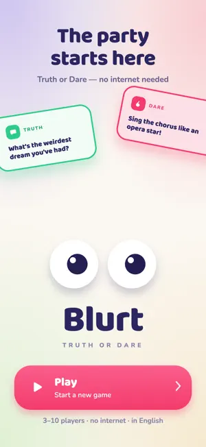 Blurt - Truth or Dare Party screenshot 1