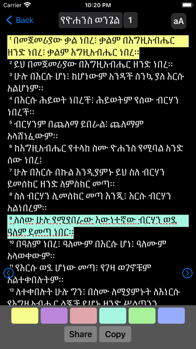 Amharic Bible Screenshot