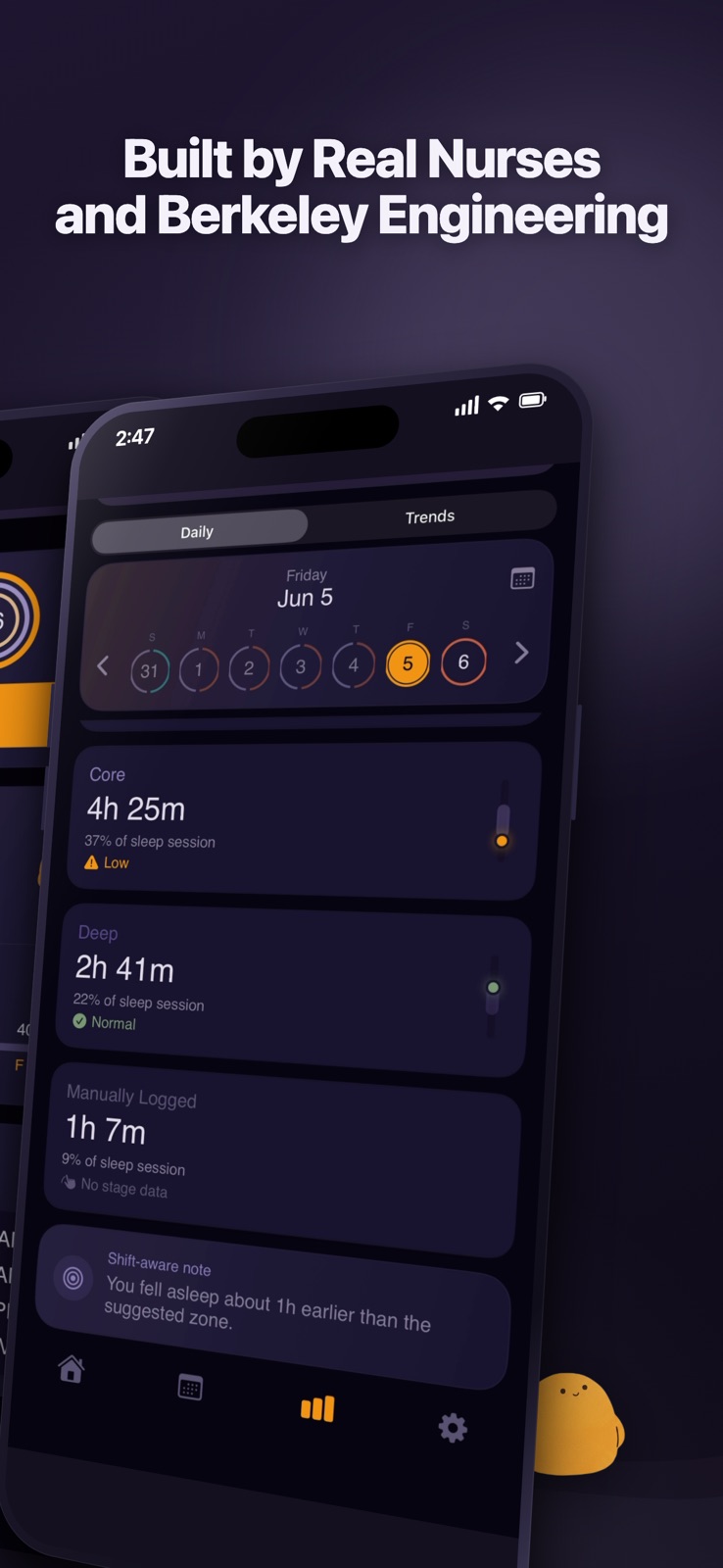 ShiftNight: Sleep Tracker iphone screenshot 2