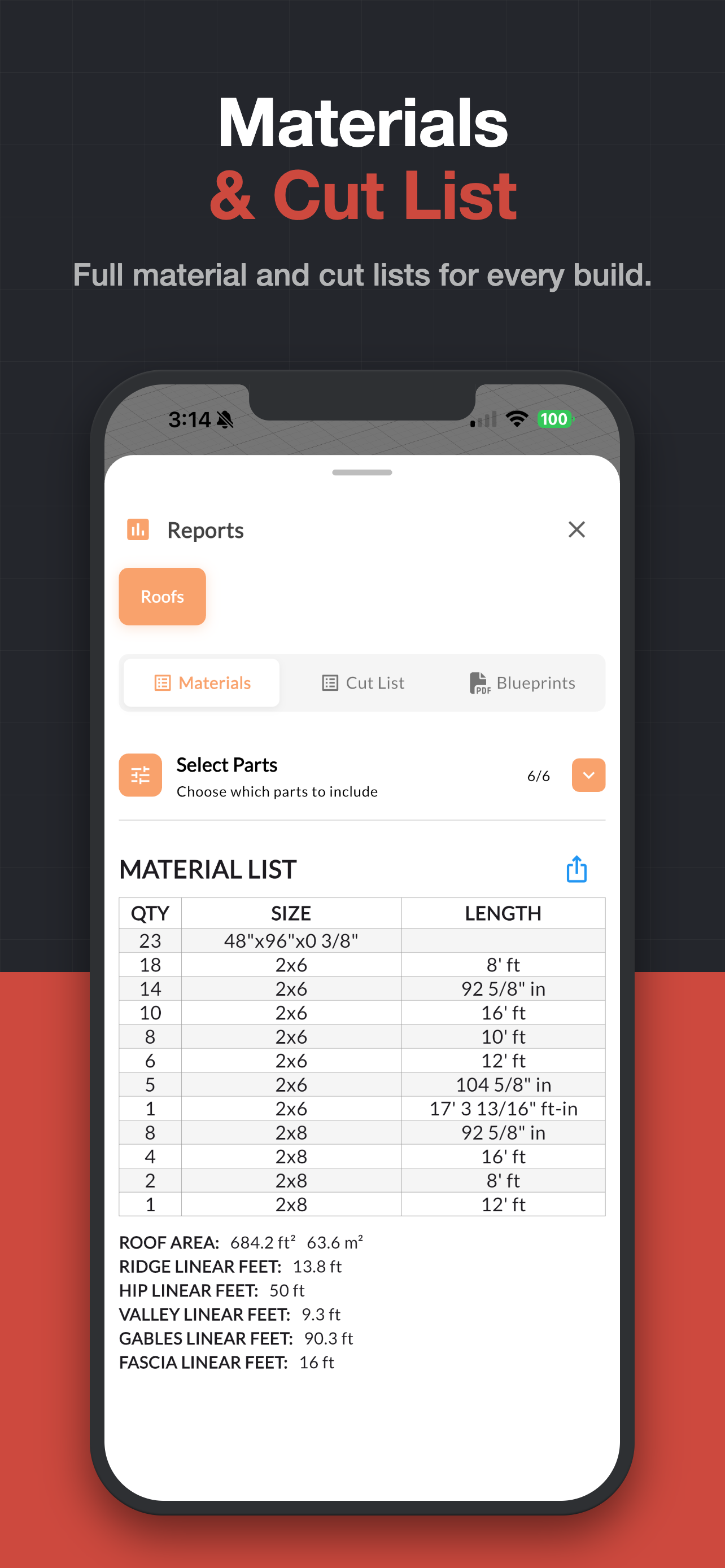 RedX Roof - Rafter Calculator screenshot 6