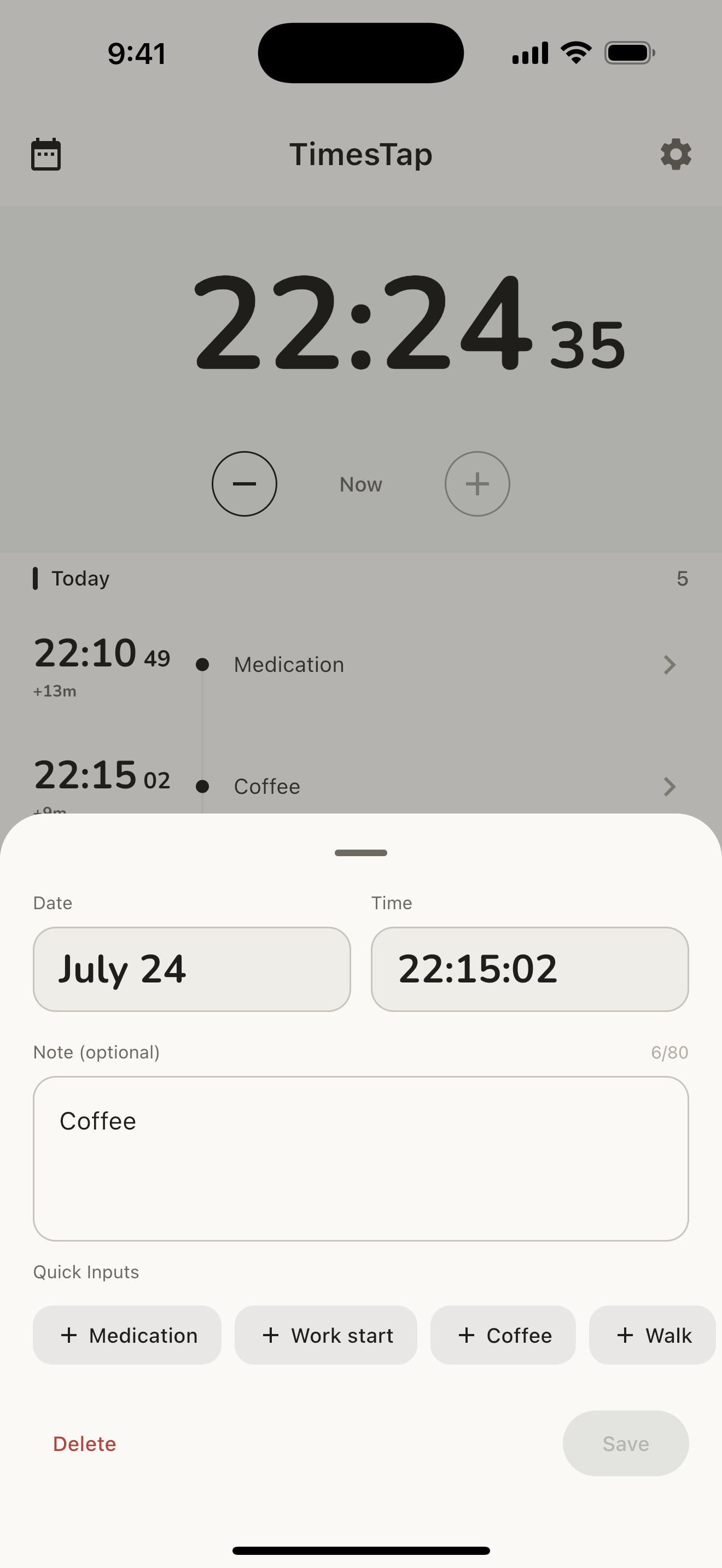TimesTap - Quick Time Tracker screenshot 2