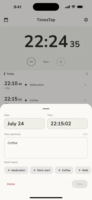 TimesTap - Quick Time Tracker screenshot 2