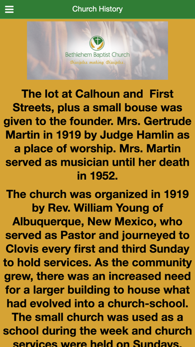 Bethlehem Baptist Church screenshot