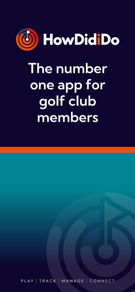 HowDidiDo - This initial screen presents the distinct app branding and highlights its position as a premier tool for golf club members.