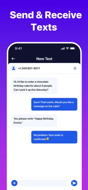 Text Go: 2nd Text Number Now screenshot 4