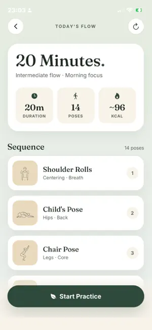 Poser - Daily Yoga Flow screenshot 2