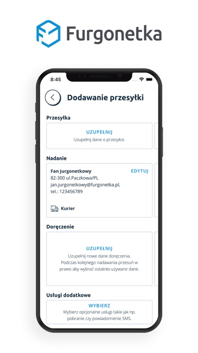 Furgonetka - nadawanie paczek Screenshot