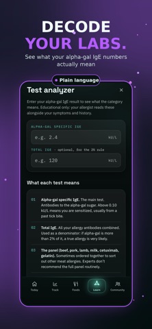 My Alpha-Gal iPhone screenshot