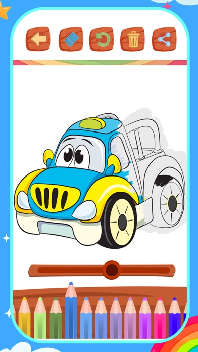 Cars Coloring book paint game Screenshot