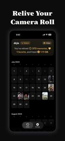deja: Relive your camera roll iPhone screenshot
