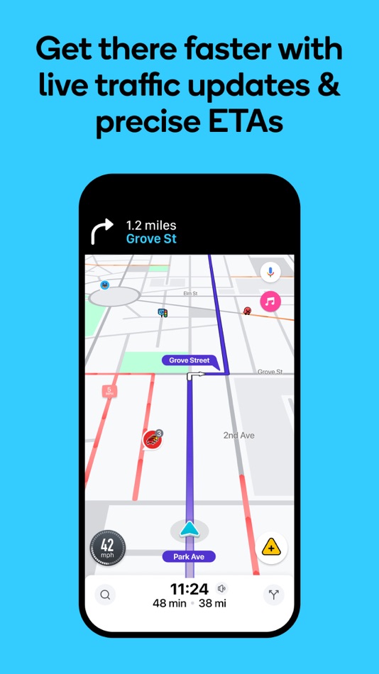 #1. Waze Navigation & Live Traffic (iOS) 由: Waze Inc.