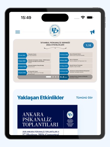 İstanbul Psikanaliz Derneği iPad screenshot